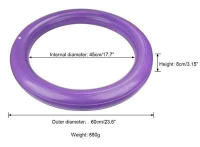 Мяч для занятий йогой, фитнесом, балансировочное кольцо 65 см толстое взрывозащищенное фиксированное кольцо - Цвет: Лиловый