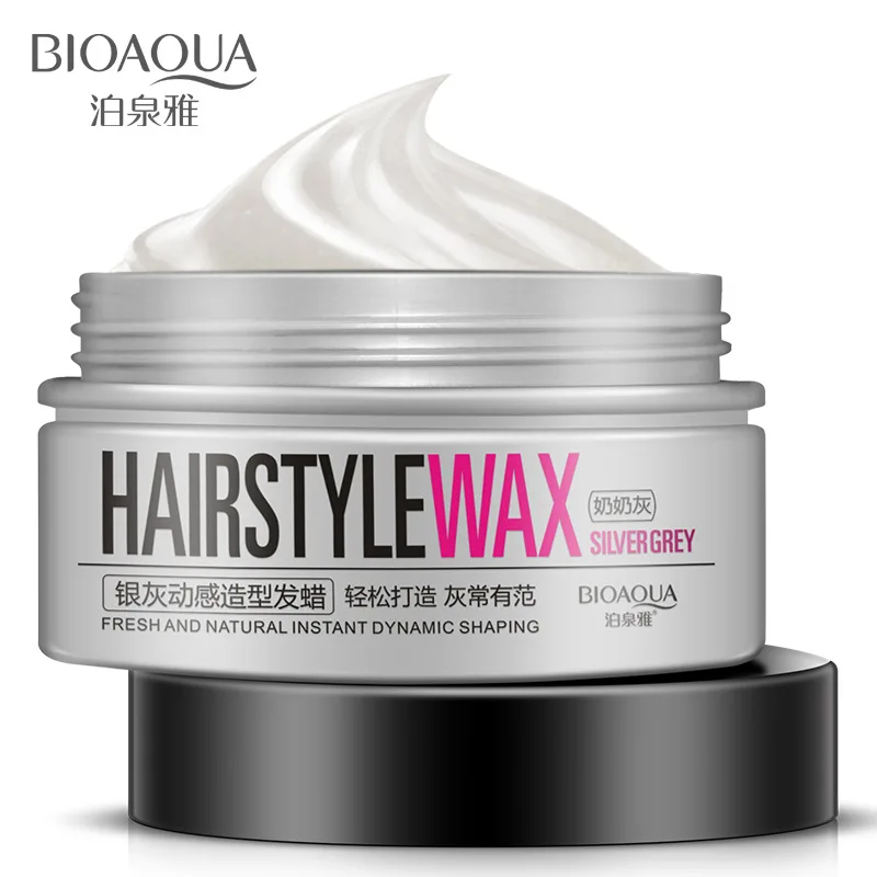 BIOAOUA Grandma Grey Dynamic Modeling Hair Wax Silver Mud Gel Hair