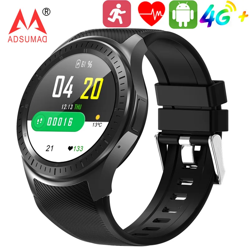 Смарт часы 4G DM368 Plus 4G/3G/2G Android GPS WIFI пульсометр Google Play мульти спортивные режимы Bluetooth