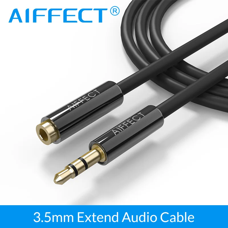 

AIFFECT 3.5mm Jack Male to Female Stereo Aux Extension Cable 1m 1.5m for iPhone iPod Car Headphone MP3 MP4 DVD Audio Cable