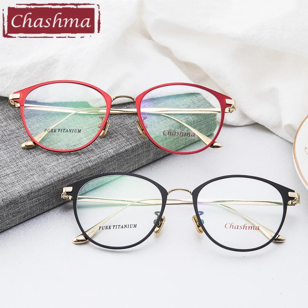 Женские и мужские очки Chashma оправа из чистого титана супер легкие очки|pure titanium