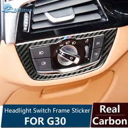 Airspeed для BMW G30 аксессуары BMW G30 углеродное волокно для BMW G30 внутренняя отделка наклейка переключатель света фар рамка-накладка наклейка s