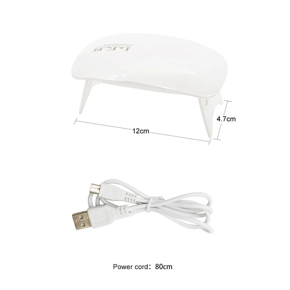 LKE 12 Вт УФ светодиодная лампа для сушки ногтей Портативный USB кабель для основного подарка для домашнего использования Гель-лак для ногтей сушилка мини-лампа с USB