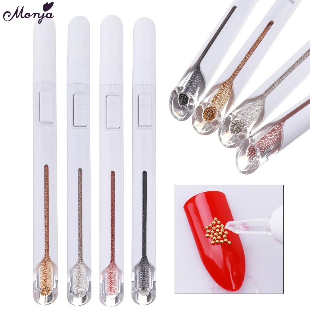 

Monja 12 Types Nail Art Steel Beads Picking Dotting Painting Pen To Pick Up Small Ball Caviar Multi-function Manicure Tools