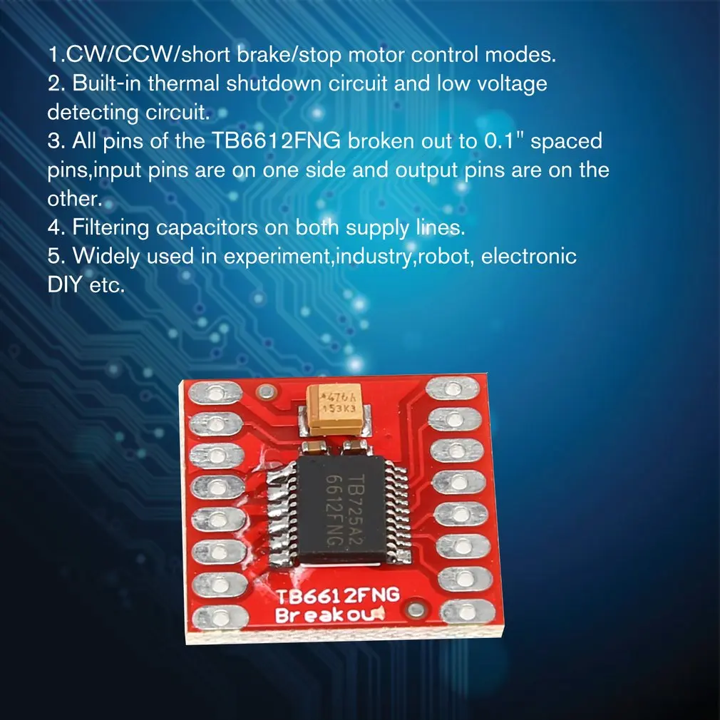 TB6612FNG двойной шаговый двигатель постоянного тока Управление расширения привода Модуль c защитной панелью для Arduino микро Управление; лучше, чем L298N