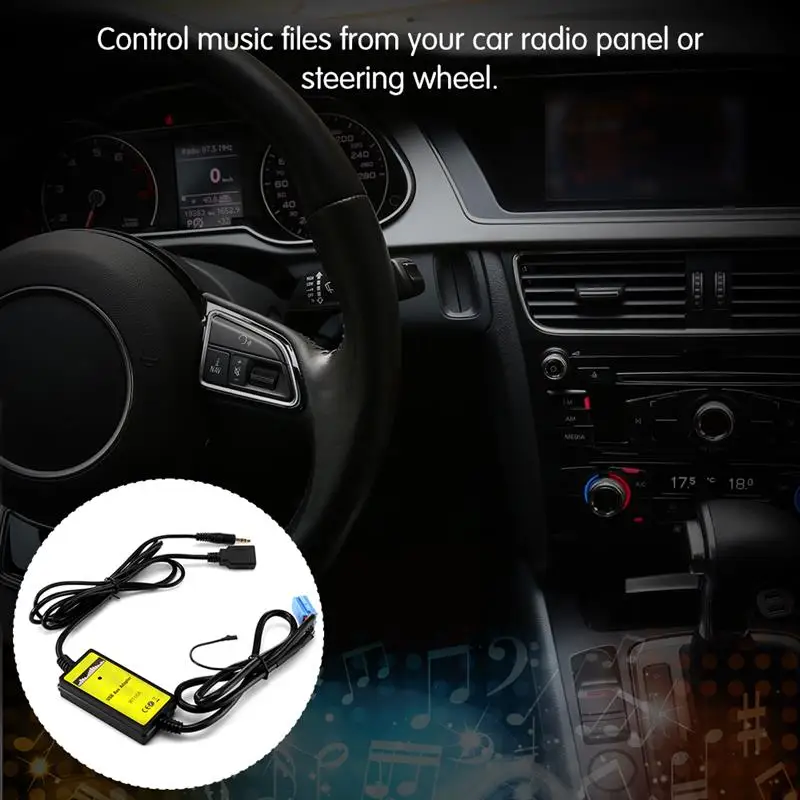 Автомобильный MP3 USB AUX адаптер подходит для Audi ISO 8Pin 3 5 мм Интерфейс Changer с