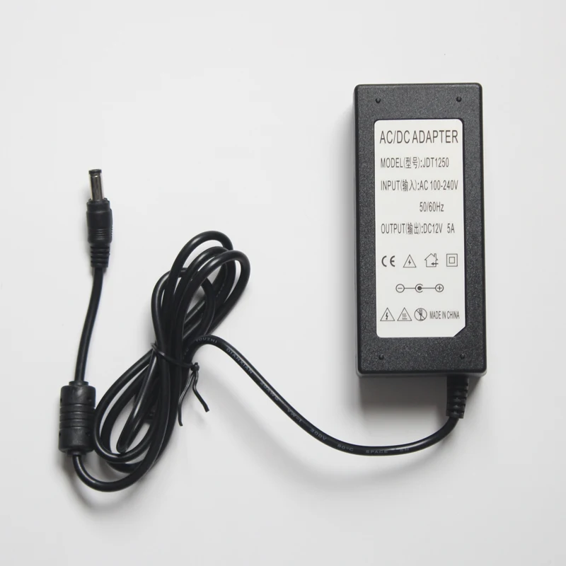 

12V 5A AC-DC power adapter for led power supply transformer 100V-240V standard cord for YN 600 YN 300 YN 216 video Light