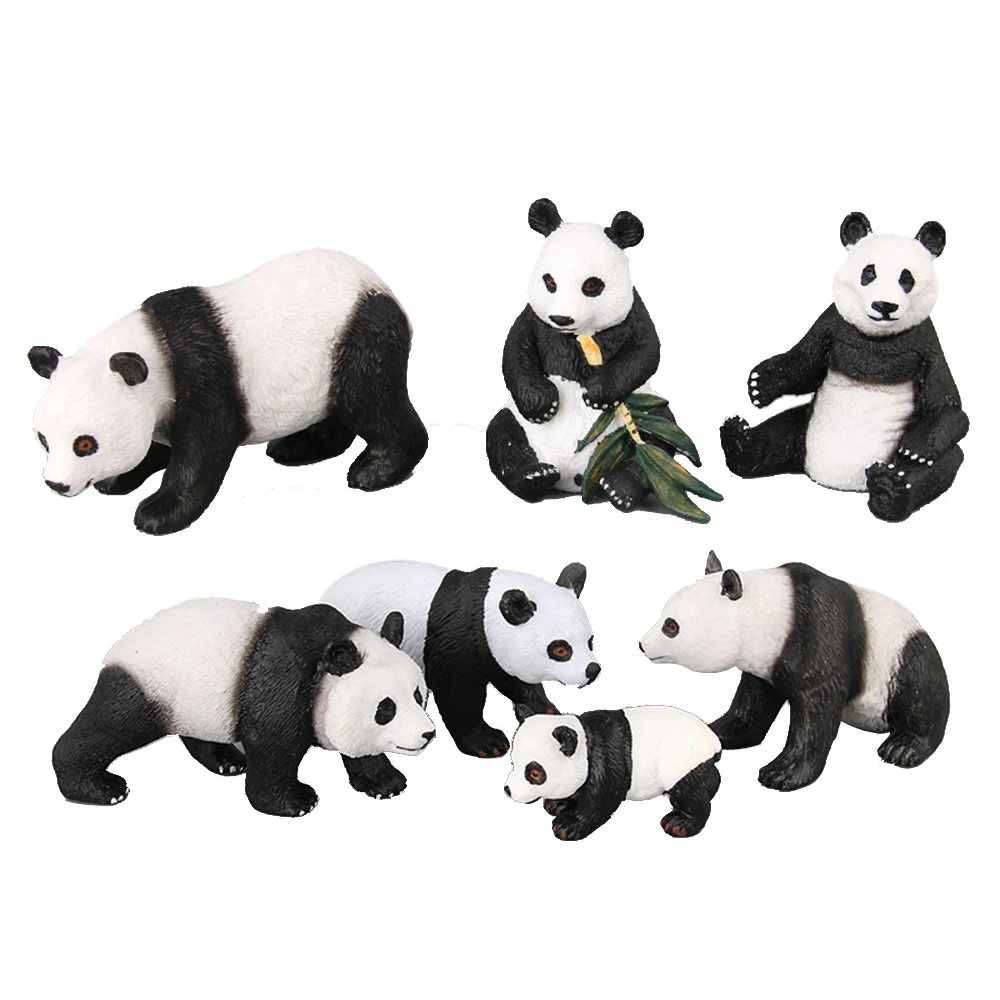 1 шт. Китайская панда бамбук высокая имитация милый гигантская модель игрушки игрушечные дикие животные набор для детей подарок домашний декор фигурки