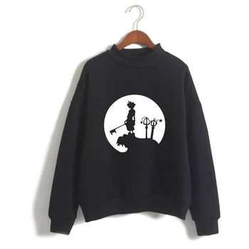

Kingdom hearts korean version of the high collar sweatshirt fashion casual pullover letters printed long-sleeved sweatshirt