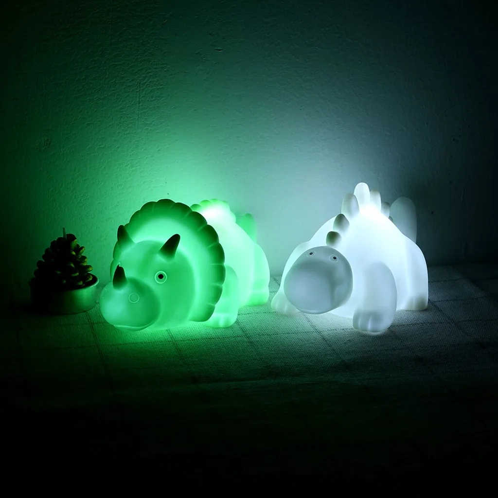 

Magic Secret LED Flashing Cartoon Mini Dinosaur Lamp Kid Small Night Light Home Decorion New Electric Toys A521