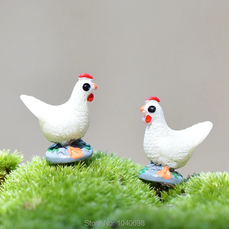 10pcs lot resin solid simulation cartoon white hen 24mm ornaments micro landscape ornaments creative home gardening decoration lot lot decorative decorativedecorative home decor aliexpress aliexpress