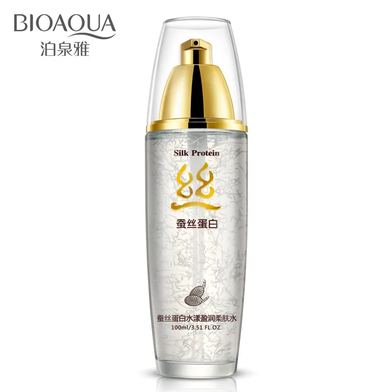 

BIOAQUA 100ml Silk Protein Hyaluronic Acid Liquid Toner Moisturizing Toner Oil Control Shrink Pores Anti wrinkle Skin Care Serum