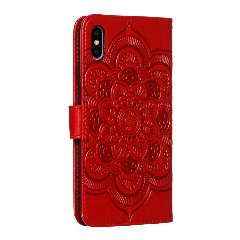Чехол Sun Fower для iPhone 7 8 Plus X XS XR XSMax блестящий кожаный бумажник чехлы из ПУ кожи с