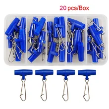 Hyaena 20 шт./компл. Размер 4,5X2,7 см синяя пластиковая головка Поворотная с Крючковой защелкой рыболовное грузило скользящие Вертлюги оплетка рыболовная леска слайдер