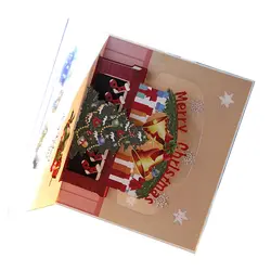 Рождественские открытки Merry 3D открытки Свадебные любовники с днем рождения поздравительные открытки для юбилея convite Рождественский