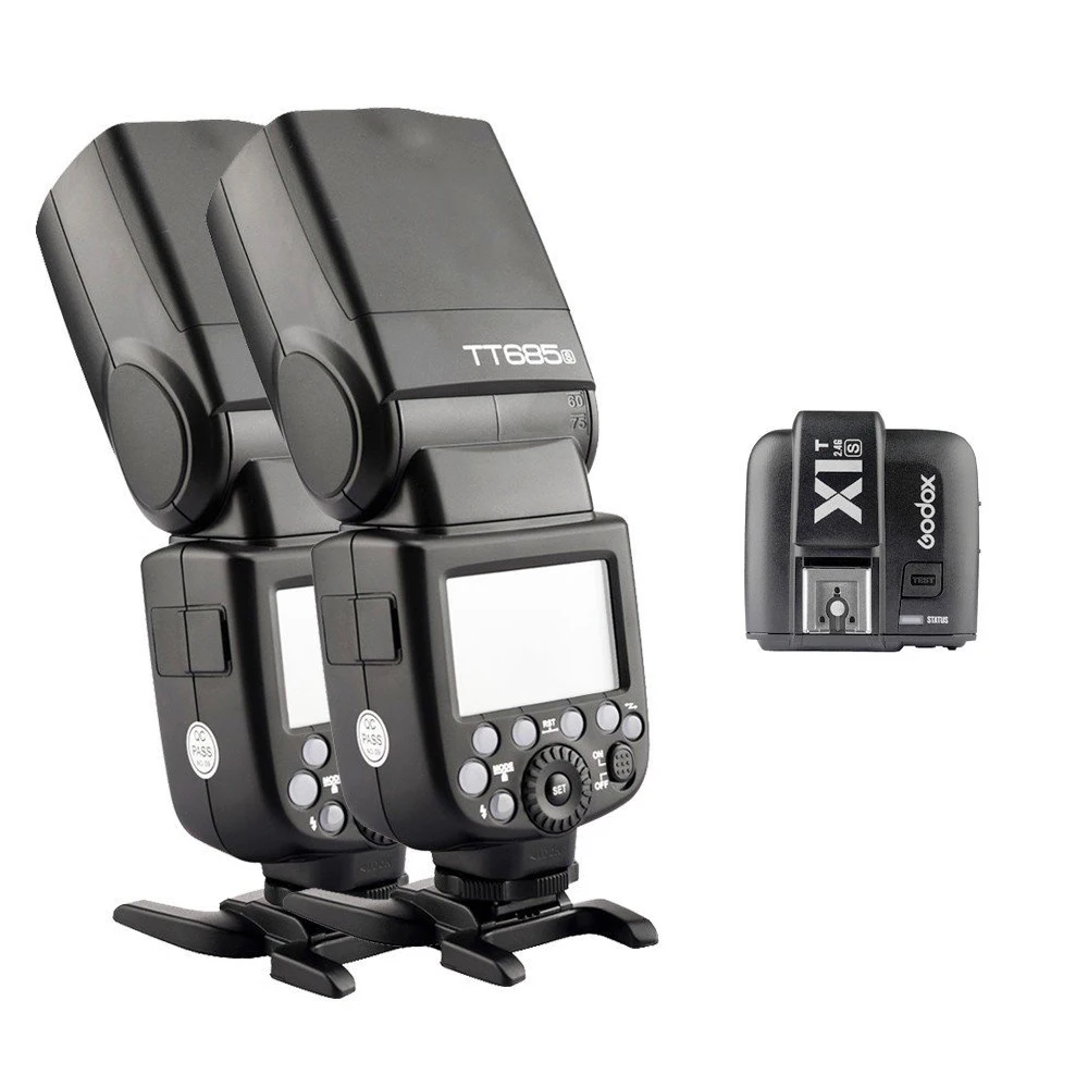 US $284.00 Godox 2PCS TT685S 24G HSS 18000s TTL GN60 Wireless Speedlite Flash Transmitter XT1S For Sony A7R A7S A7 II A7R II A6300 A6000