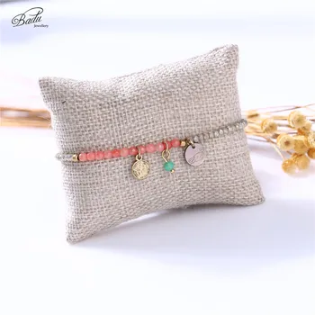 

Badu Crystal Beads Bracelet for Women Charms Bracelet Beaded Pink Stone Fashion Jewelry Female Holiday Acccessories