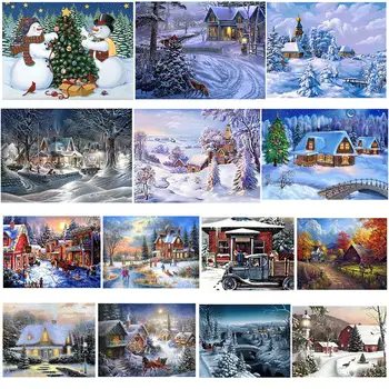 

Winter landscape christmas diamond painting home decoration accessories halloween diamond painting