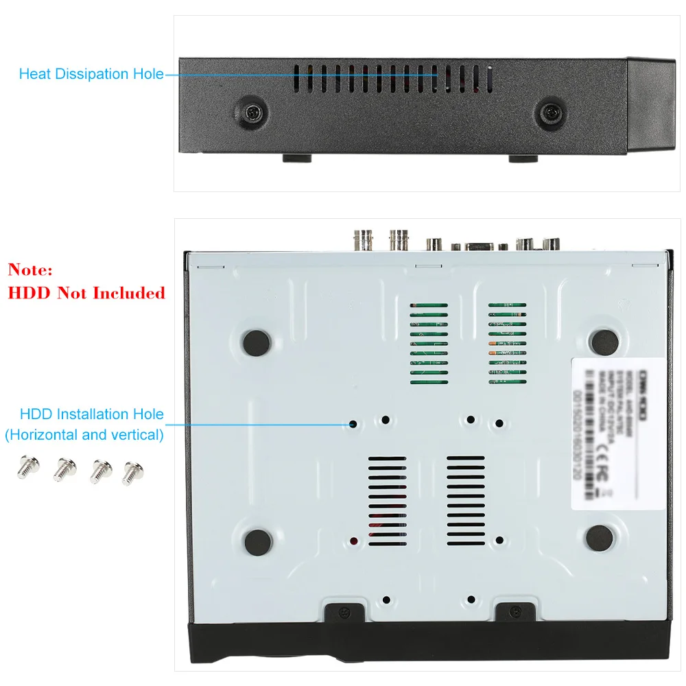 OWSOO 4CH AHD DVR Регистраторы полный 1080N видеонаблюдения Регистраторы H.264 4 канальный цифровой видео Регистраторы для видеонаблюдения комплект камеры AHD