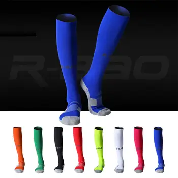 

1 Pair Cotton Long Soccer Socks Sport Men Ankle Calf Guard Protector