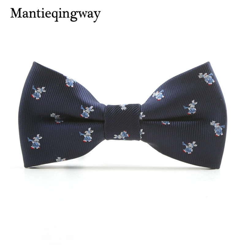 Mantieqingway/галстук бабочка с рисунком лося из мультфильма галстук полиэстера для