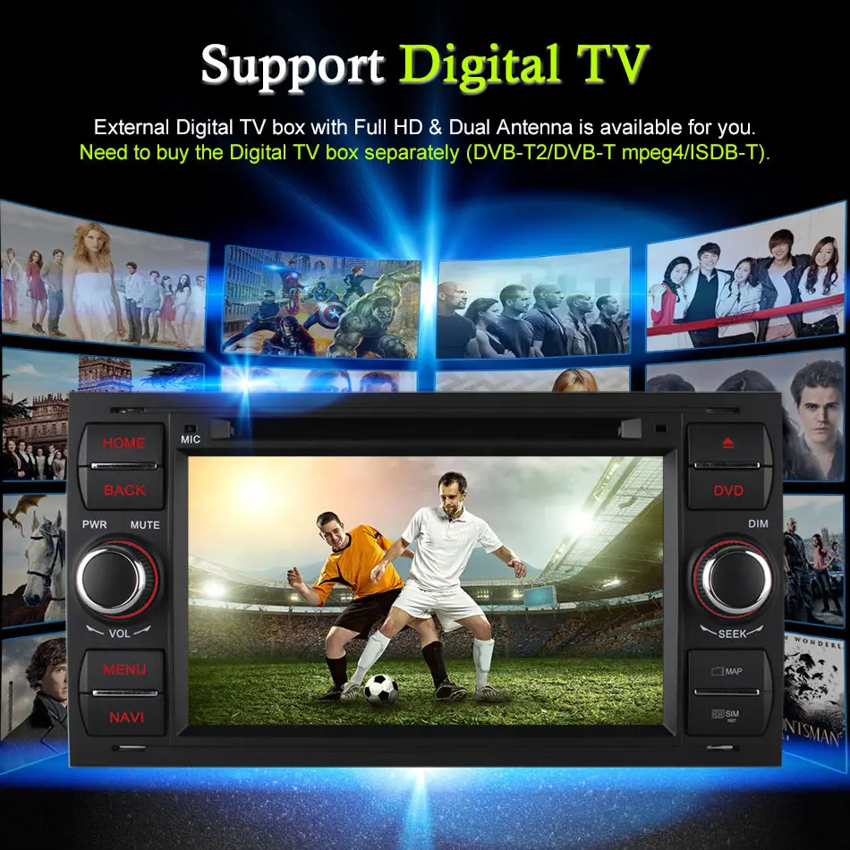 Perfect Octa Core Android 6.0 Car DVD Player GPS Radio For Ford Focus 2 2004 2005 2006 2007 2008 Mondeo Transit C-Max Fiesta 17