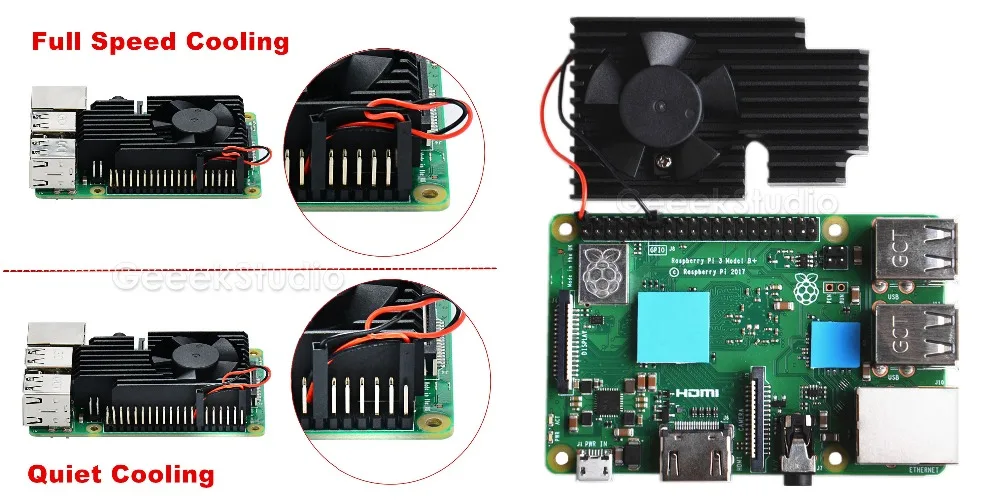 Новинка! CNC Экстремальный охлаждающий вентилятор Радиатор Комплект для Raspberry Pi 4B/3B+/3B Plus, не совместим с 3B платой