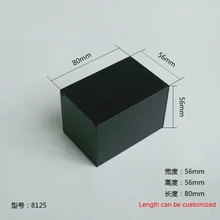 1 шт черный/серебристый цвет алюминиевый корпус чехол для электроники проект чехол 56(H) x56(W) x80(L) мм 8125