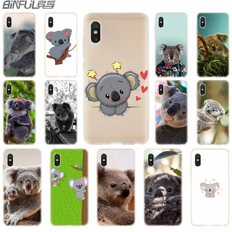 Мягкий силиконовый чехол из ТПУ для Xiaomi Mi 11 10 8 9 CC9 E Poco X3 Pro A2 A3 Lite SE 6X Ultra Cute koala bear |