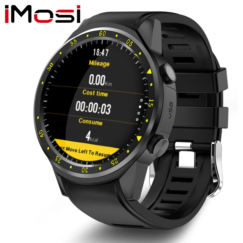 sport smart watch with dual camera bluetooth sim card compass smartwatch for ios & android