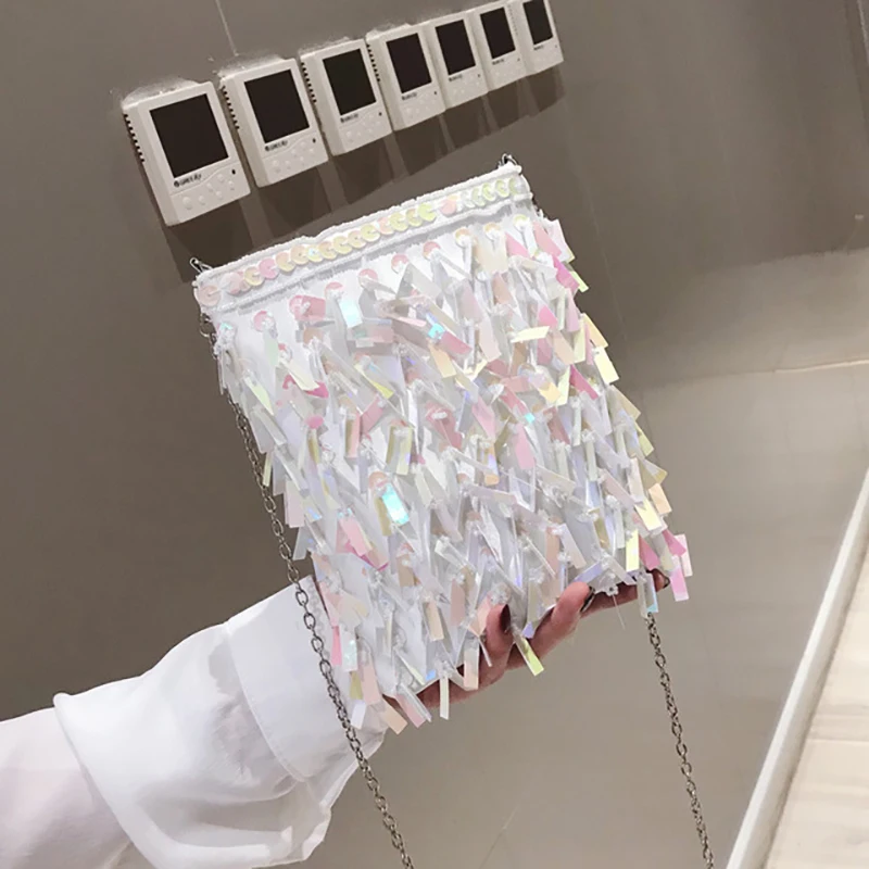 High Quality Women Bag Bling Sequin Handmade Design Handbag 2019 Fashion Ladies All-match Shoulder Crossbody Bag Evening Clutch High Quality Women Bag Bling Sequin Handmade Design Handbag 2019 Fashion Ladies All-match Shoulder Crossbody Bag Evening Clutch