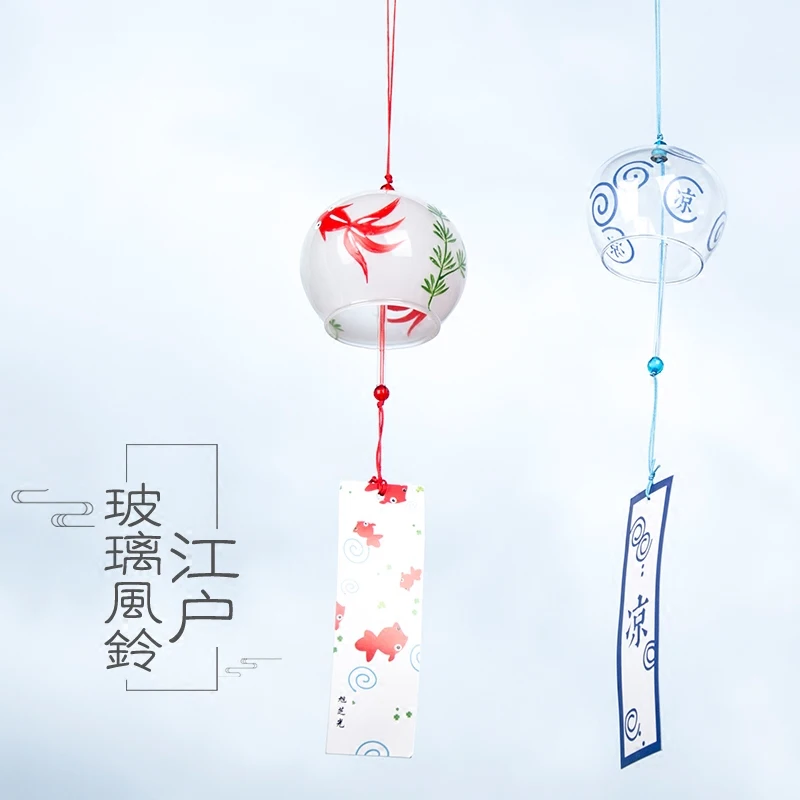 Лидер продаж Новейшие японские Прозрачные Стеклянные Колокольчики Sakura