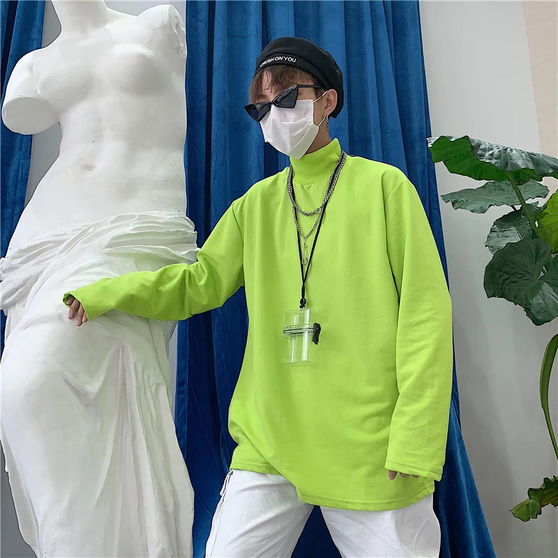 Уличная одежда в стиле панк, хип-хоп, клетчатая водолазка, свободная футболка, Корейская Осенняя Футболка Harajuku размера плюс, пуловер для женщин и мужчин
