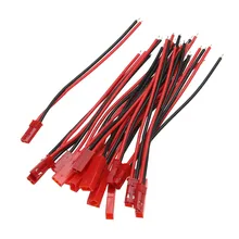 New Arrival 10 Pairs 100mm Male and Female JST Connector Plug for RC Lipo Battery Part
