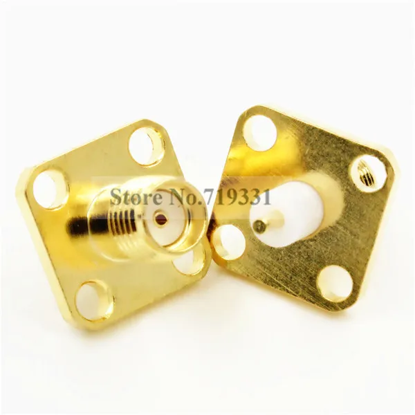 

10pcs SMA Female with 4 Holes Flange Deck Solder RF Connector
