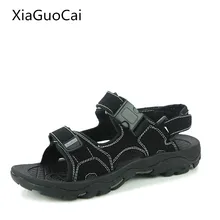 Мужские сандалии высокого качества в римском стиле мужские сандалии из искусственной кожи с ремешком и пряжкой легкая обувь с открытым носком X1385 35