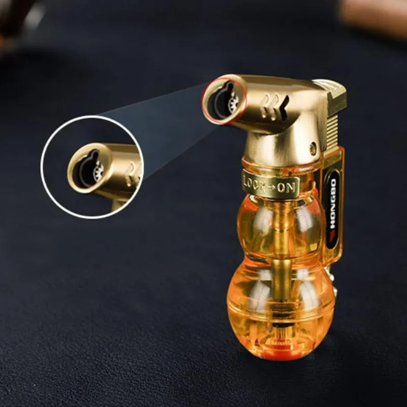 Малый и портативная газовая жидкость для зажигалки пистолет ветрозащитная зажигалка бутан зажигалка замок выключатель огня кольцо для ключей