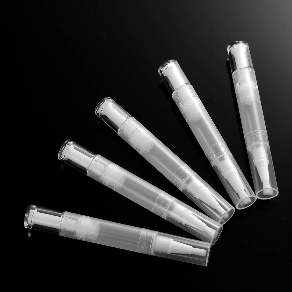 

2/5 Pcs 3ml/5ml Travel Size Cosmetics Empty Nail Oil Pen With Brush Liquid Foundation Refillable Holder Bottles
