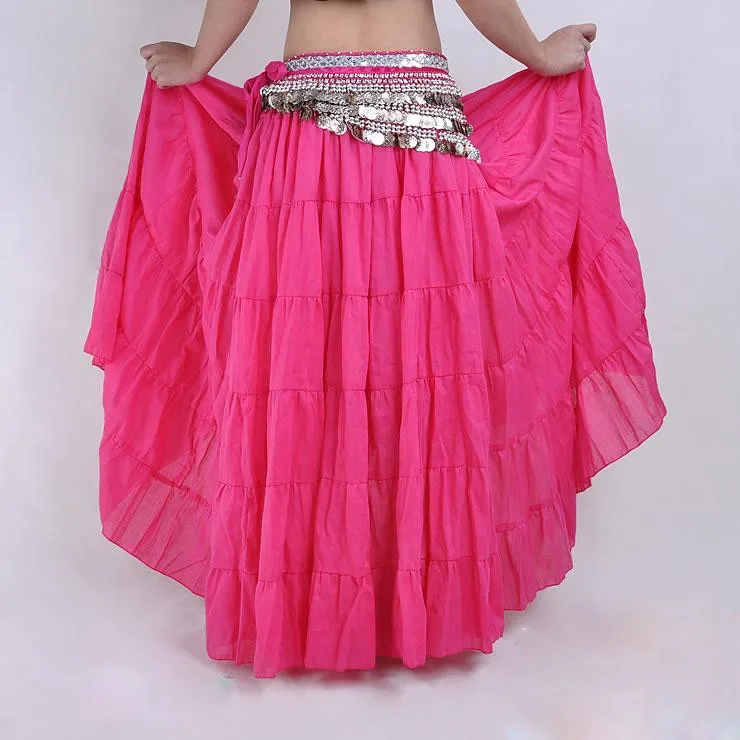 16 цветов для танца живота для женщин Цыганский танец полный круг льняная юбка для женщин Цыганский танец живота юбки