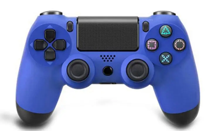 JIE LI проводной контроллер PS4 Bluetooth геймпад для sony playstation Dualshock 4 Вибрационный джойстик без аккумулятора без разъема для наушников - Цвет: Синий