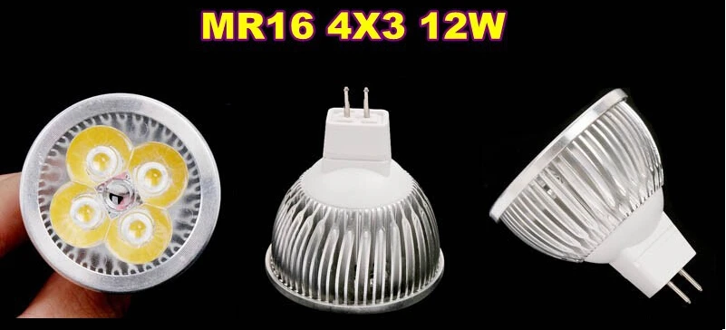 Бесплатная доставка высокой мощности cree led лампы затемнения MR16 9 Вт 12 Вт 15 Вт 12 В Светодиодный прожектор Прожектор светодиодные лампы