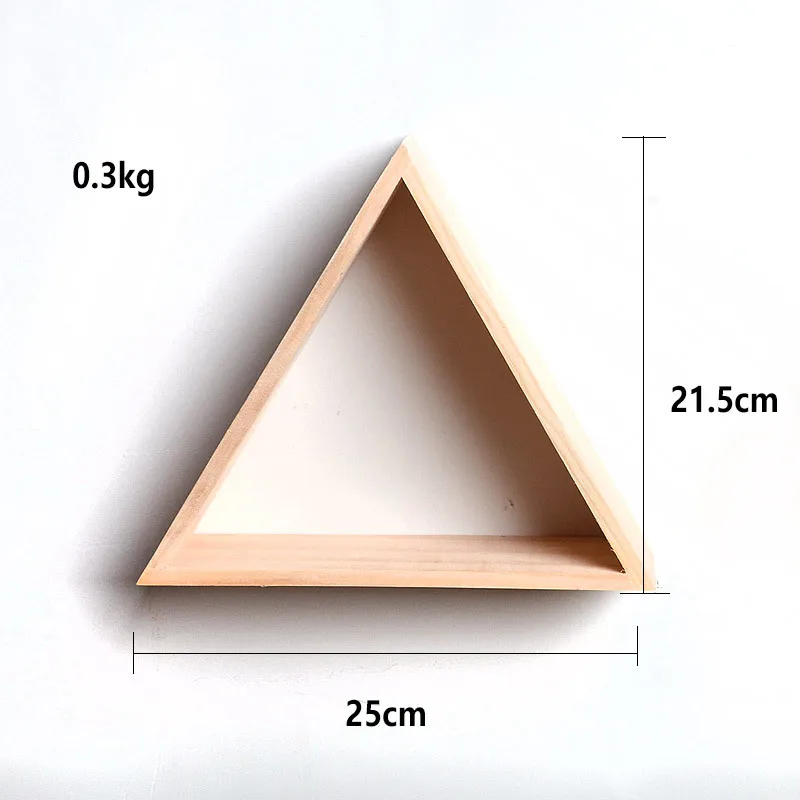 2 шт./лот, подвесная деревянная полка в скандинавском стиле, настенная креативная домашняя декорация, треугольные стеллажи, держатель для хранения детского дома