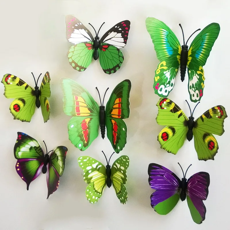 Image 2015 New Gossip Girl Same Style 12pcs 3D Butterfly Wall Stickers Butterflies Decors For Home Fridage Decoration