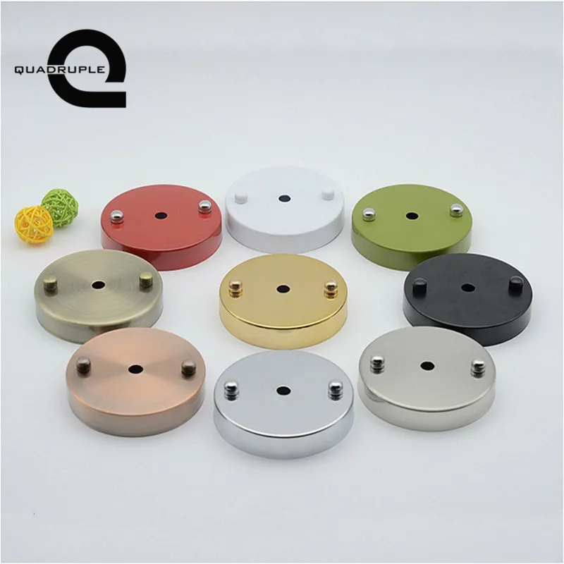 

Quadruple 1Pc 10CM Round Metal Ceiling Plate Light Base Plate Pendant Light Lamp Holder Vintage Lighting Accessories