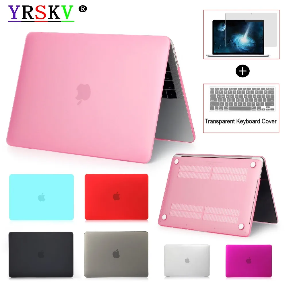New,Laptop Case For Apple MacBook Air Pro Retina 11 12 13 for Mac book New Air Pro 13.3 inch With Touch ID,Bar+Keyboard Cover