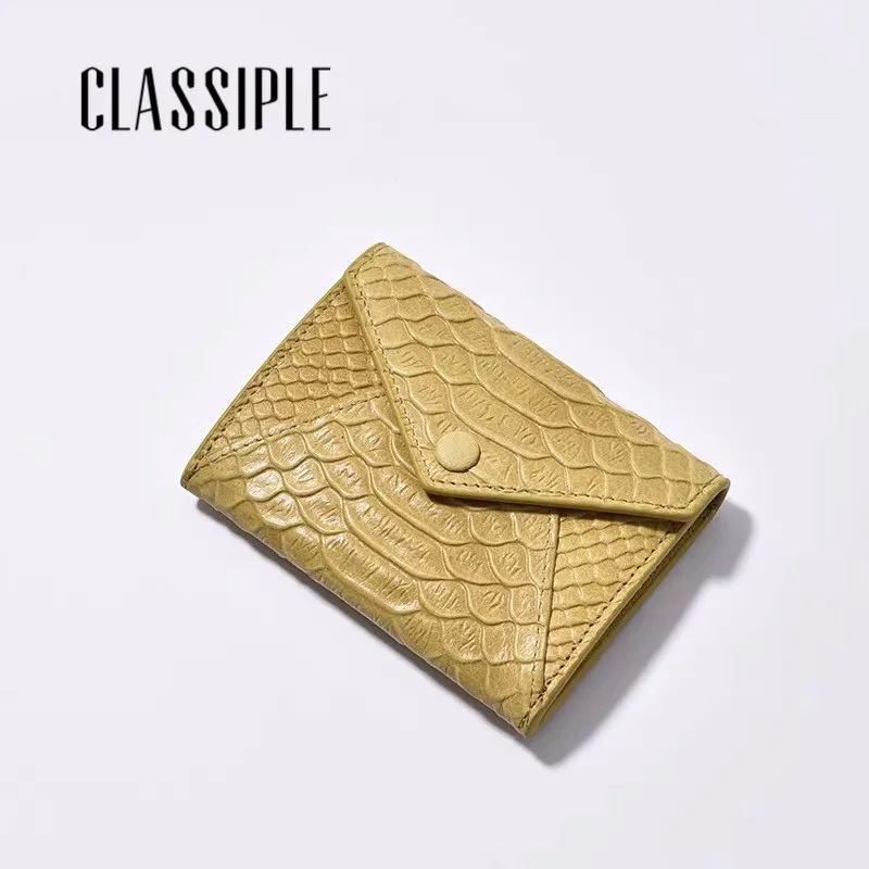 

Small Women's Card Holder Genuine Leather Fashion Serpentine Female Short Womens Wallets Hasp Credit Card Holder Small Bag 2019