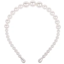 Модная Роскошная модная большая повязка для волос с бисером женские вечерние аксессуары для волос