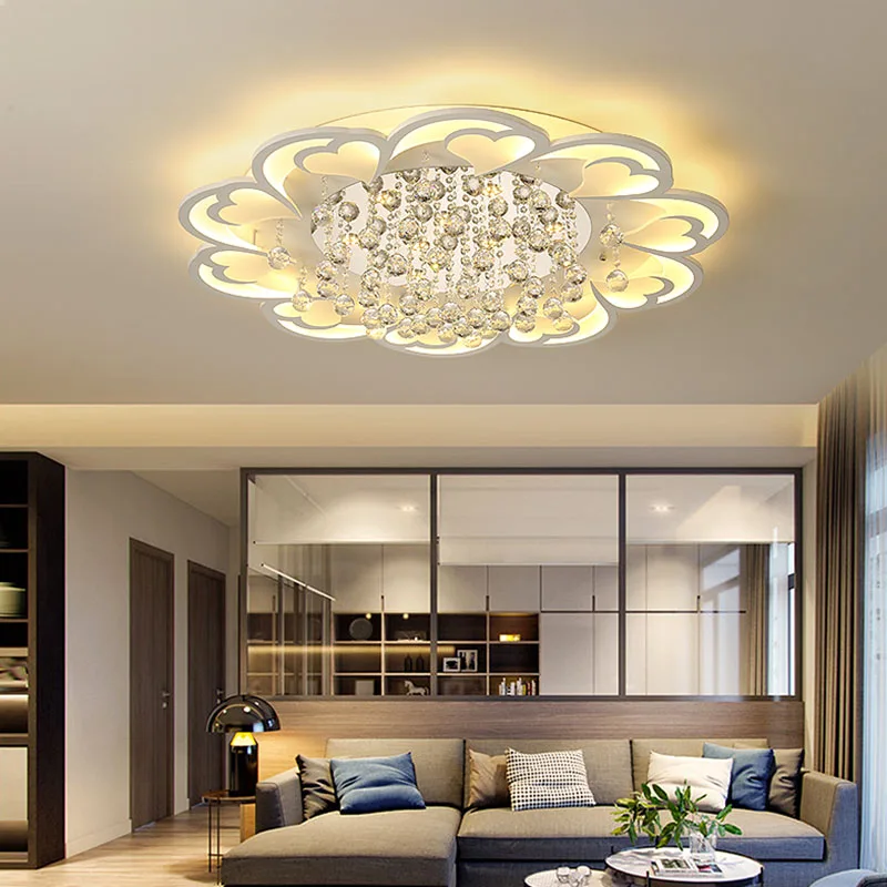 

Modern LED chandelier ceiling lamp crystal lamp minimalist atmosphere LED lamp for living room dining room bedroom