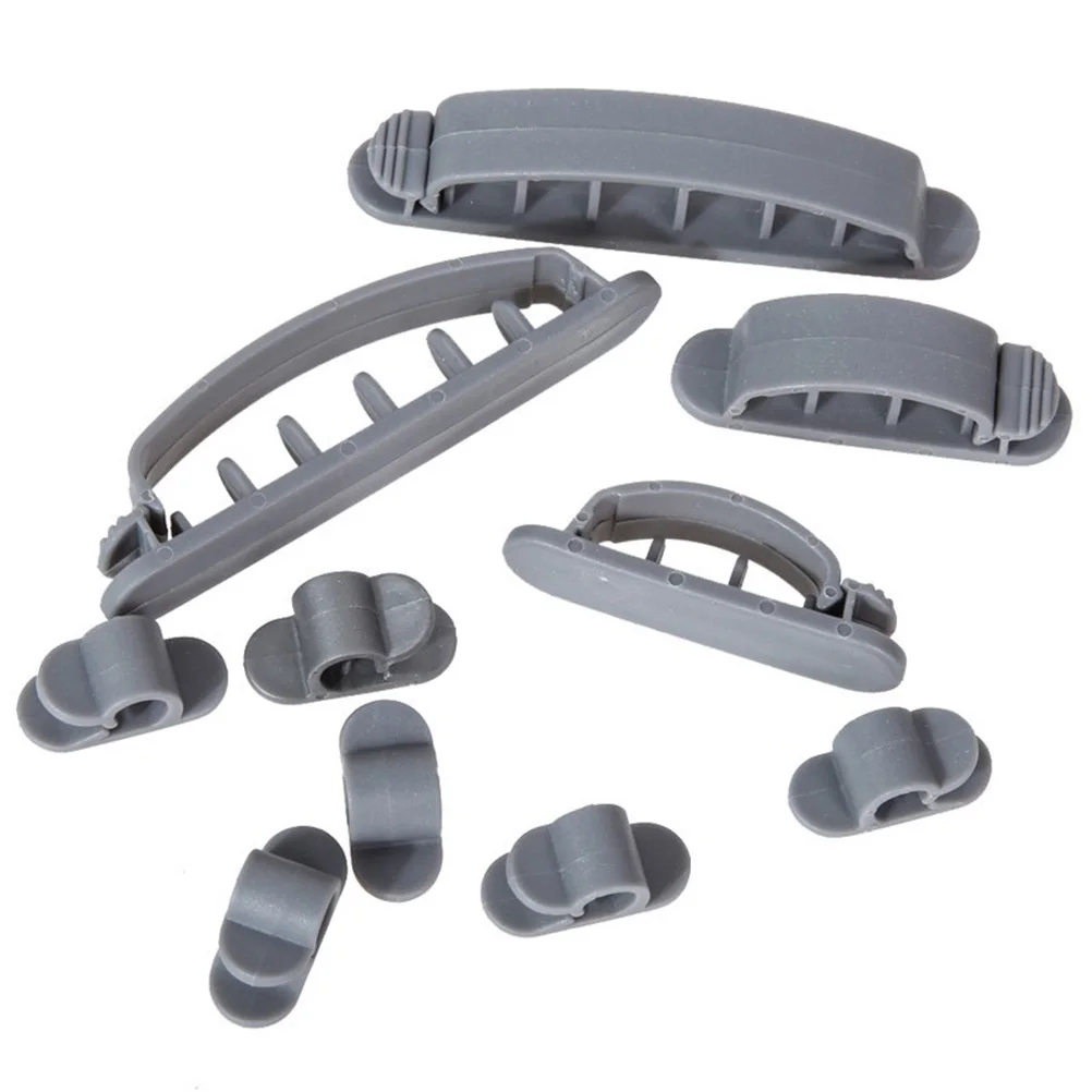 

JETTING Best Seller 10X Cable Cord Wire Line Organizer Plastic Clips Ties Fixer Fastener Holder