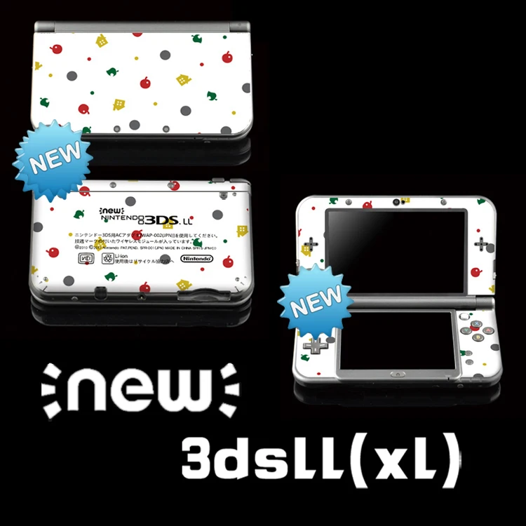 Животное пересечение всего тела наклейка Передняя и задняя наклейка Кожа Наклейка для Fend o NEW 3DS LL/3DS XL ограниченная игра наклейка белая